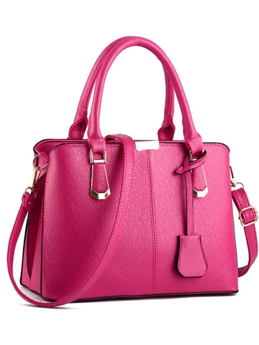 Stylish PU Leather Shoulder Satchel Handbag for Women - Chic Top Handle Purse